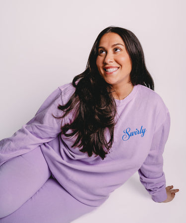 Swirly Crewneck Lavender