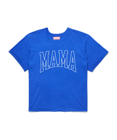 Collegiate Mama Oversized Tee Cobalt