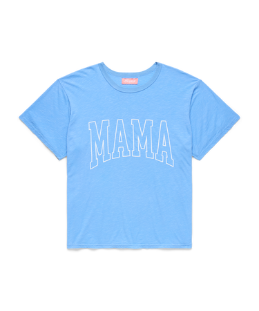 Collegiate Mama Oversized Tee Periwinkle